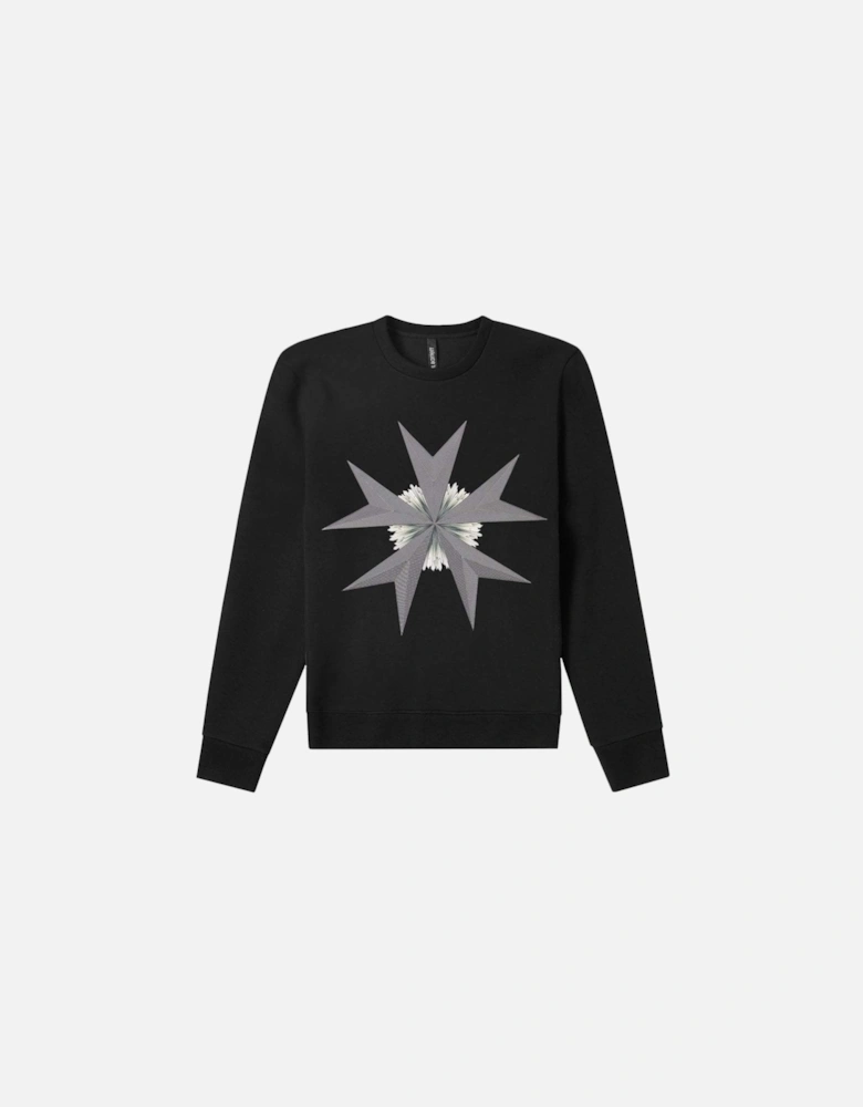 Men's Star Print Sweatshirt Black
