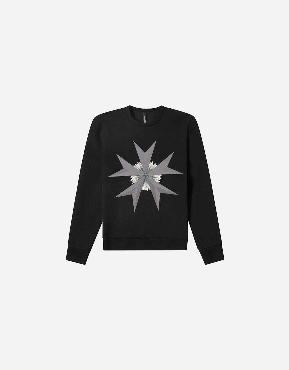 Men's Star Print Sweatshirt Black, 7 of 6