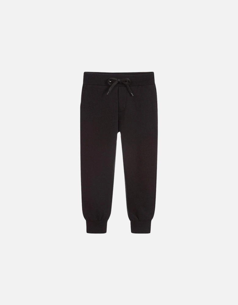 Boys Back Pocket Logo Joggers Black