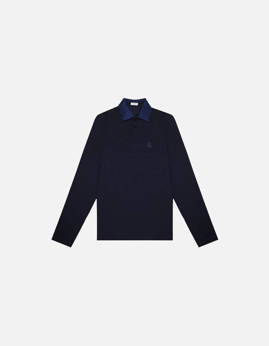 Men's Long Sleeve Polo Navy, 3 of 2