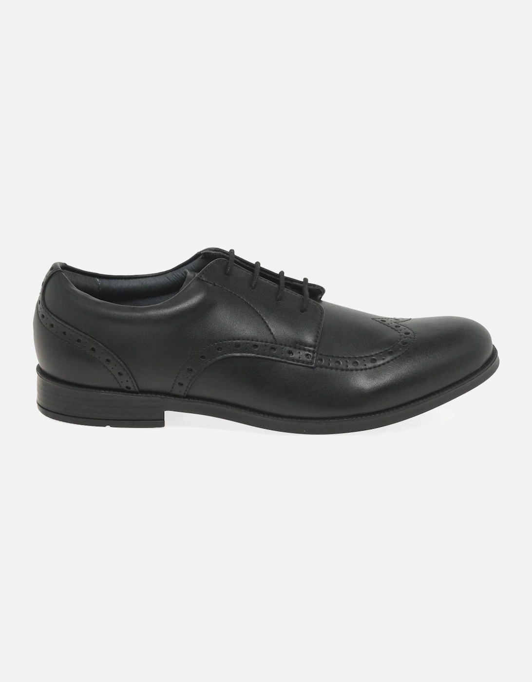 Brogue Pri Girls Senior Vegan School Shoes