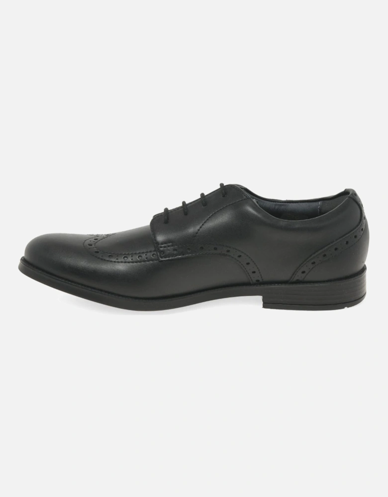 Brogue Pri Girls Senior Vegan School Shoes