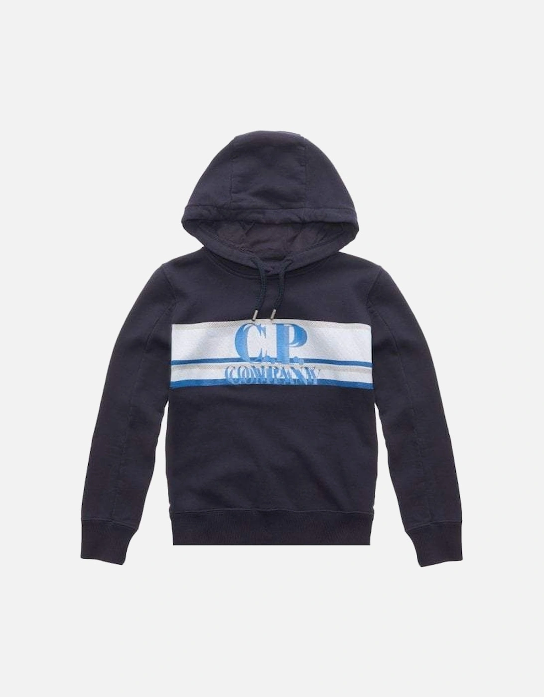 C.P Company Boys Textured Logo Hoodie Black, 2 of 1