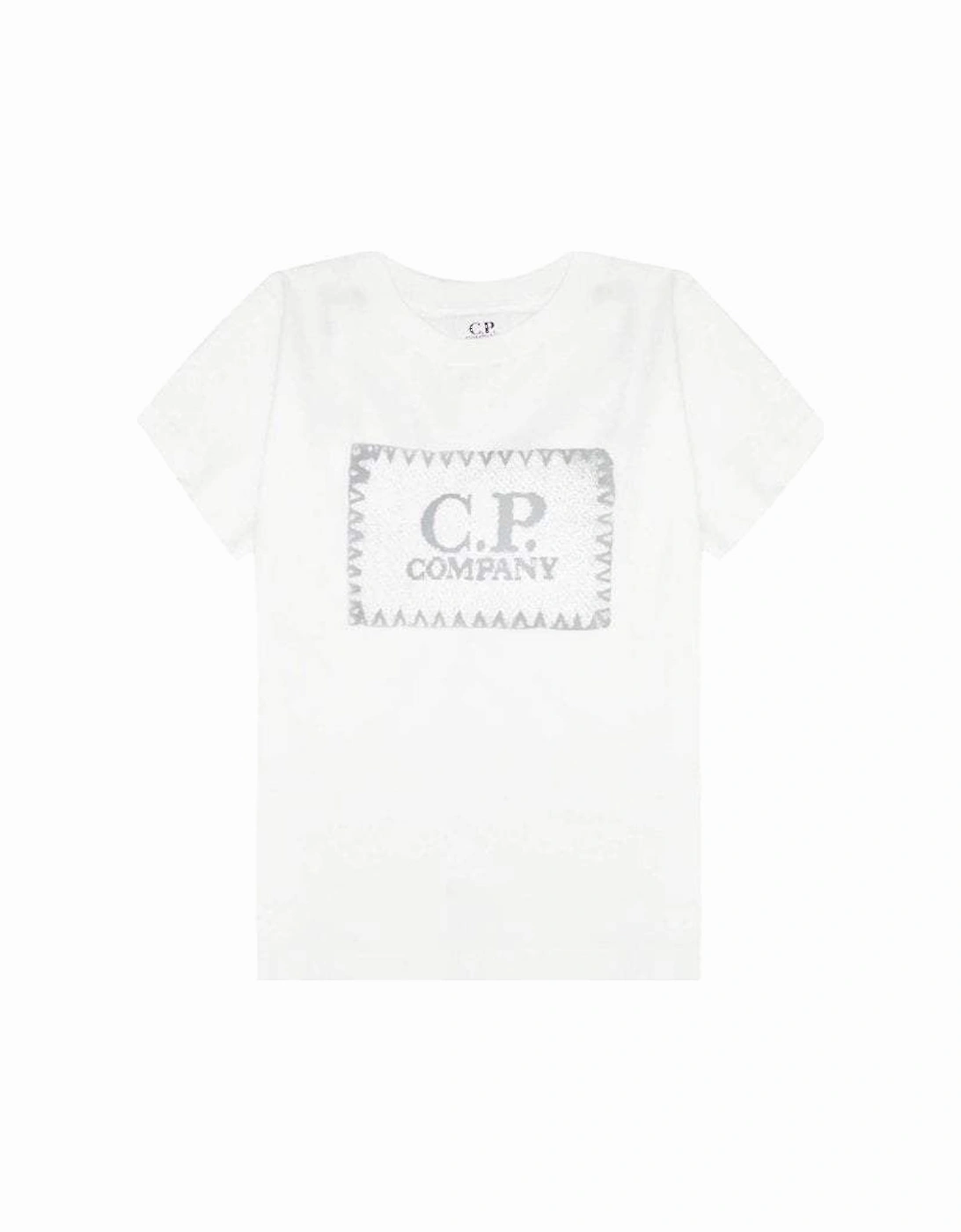 C.P Company Boys Total Eclipse Logo T-shirt White, 2 of 1