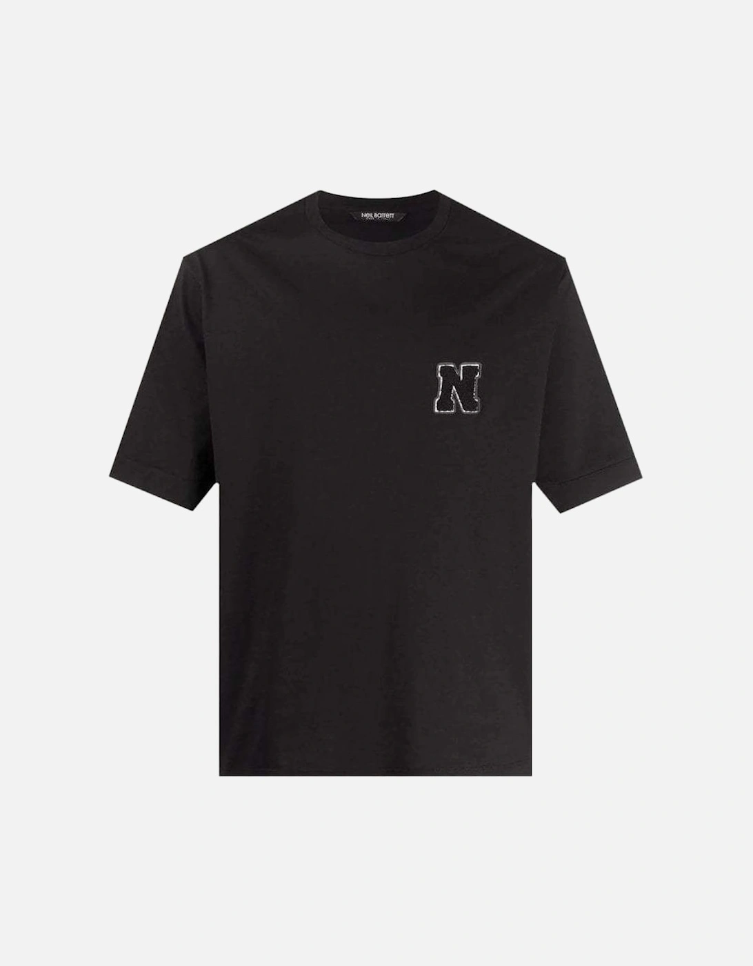 Men's Applique Patch T-Shirt Black, 3 of 2