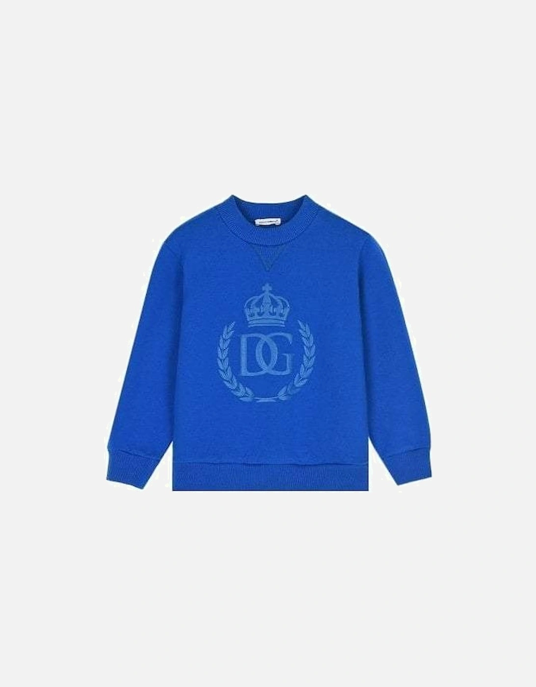Boys Cotton Logo Sweater Blue, 4 of 3