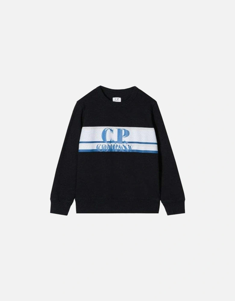 C.P. Company Boys Textured Logo Sweatshirt Black