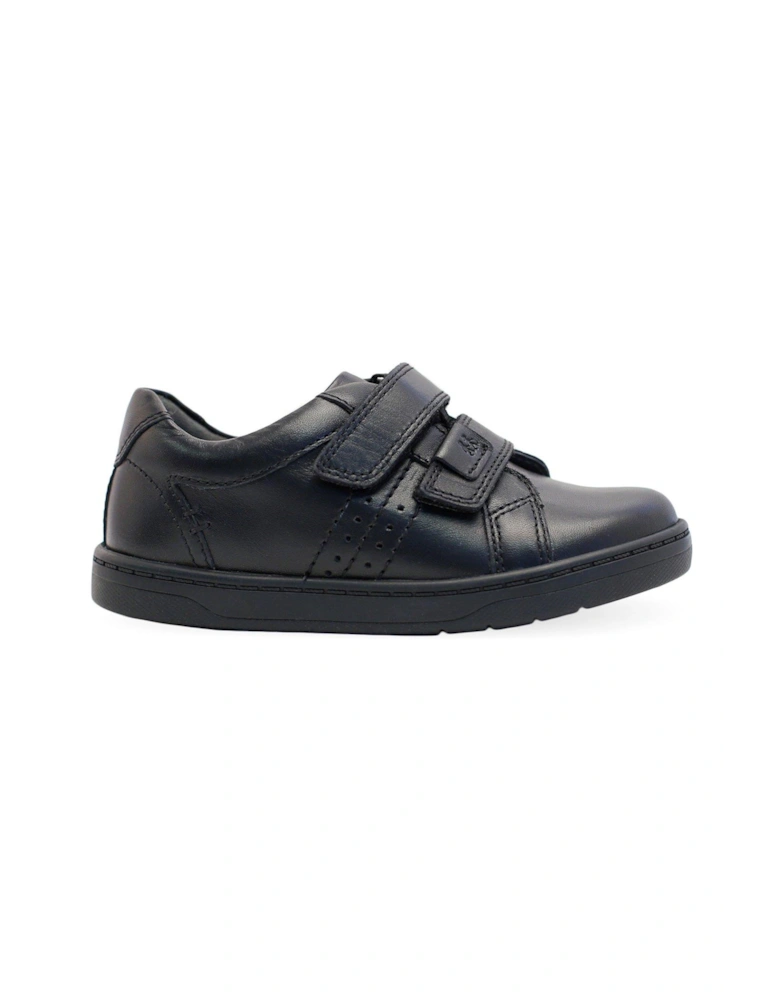 Explore Black Leather Trainer Style Boys School Shoes