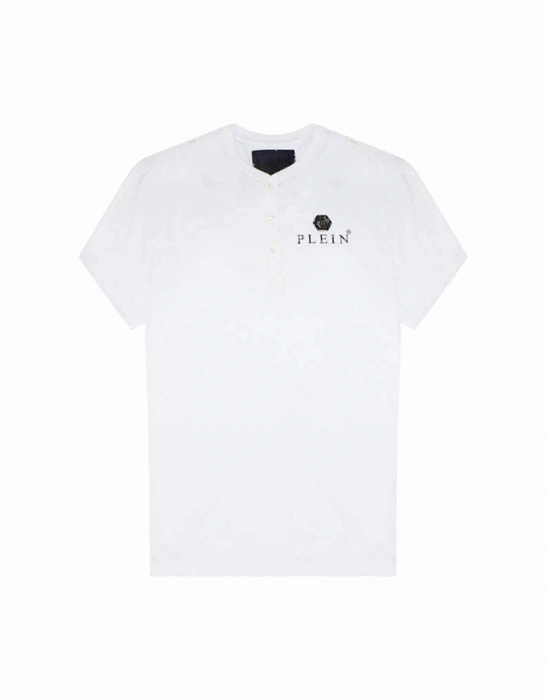 Men's Logo Plaque Henley T-Shirt White, 4 of 3