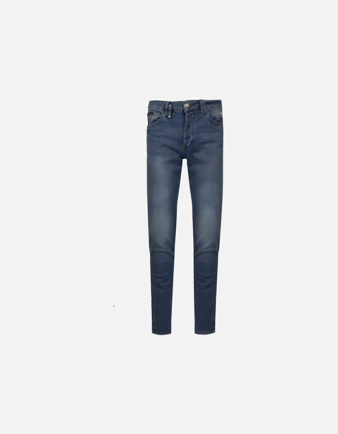 Men's Super Straight Cut Jeans Blue, 3 of 2