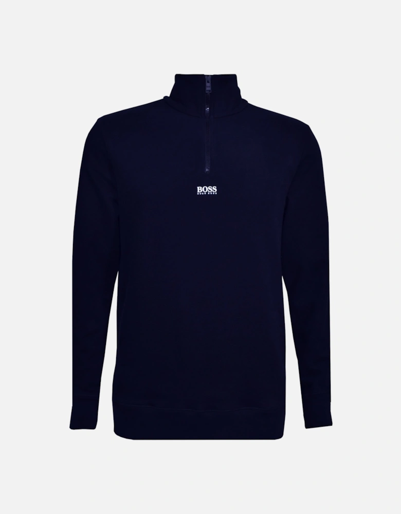 Men's Navy Half zip Zapper Sweatshirt