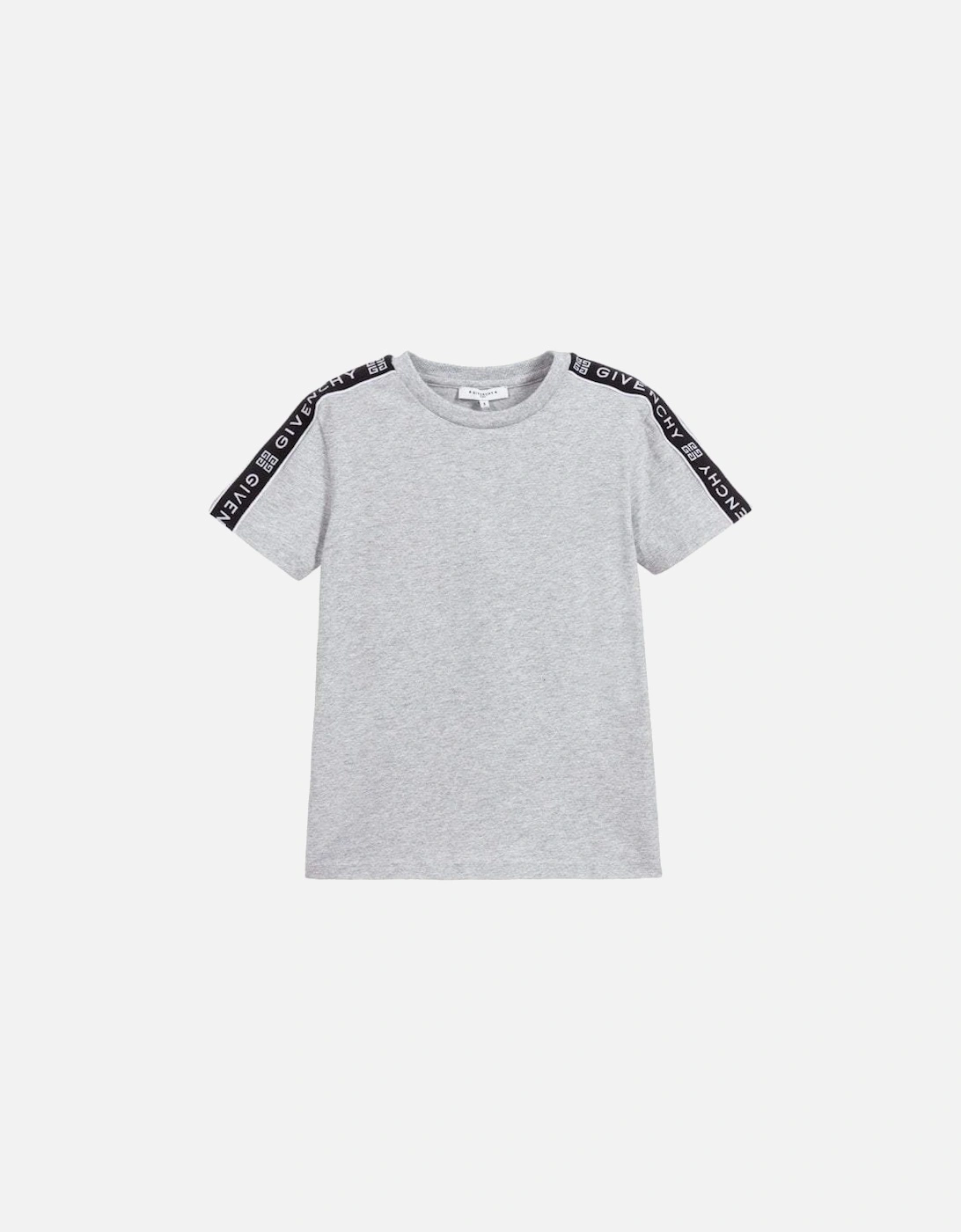 Boys Tape Logo T-Shirt Grey, 2 of 1