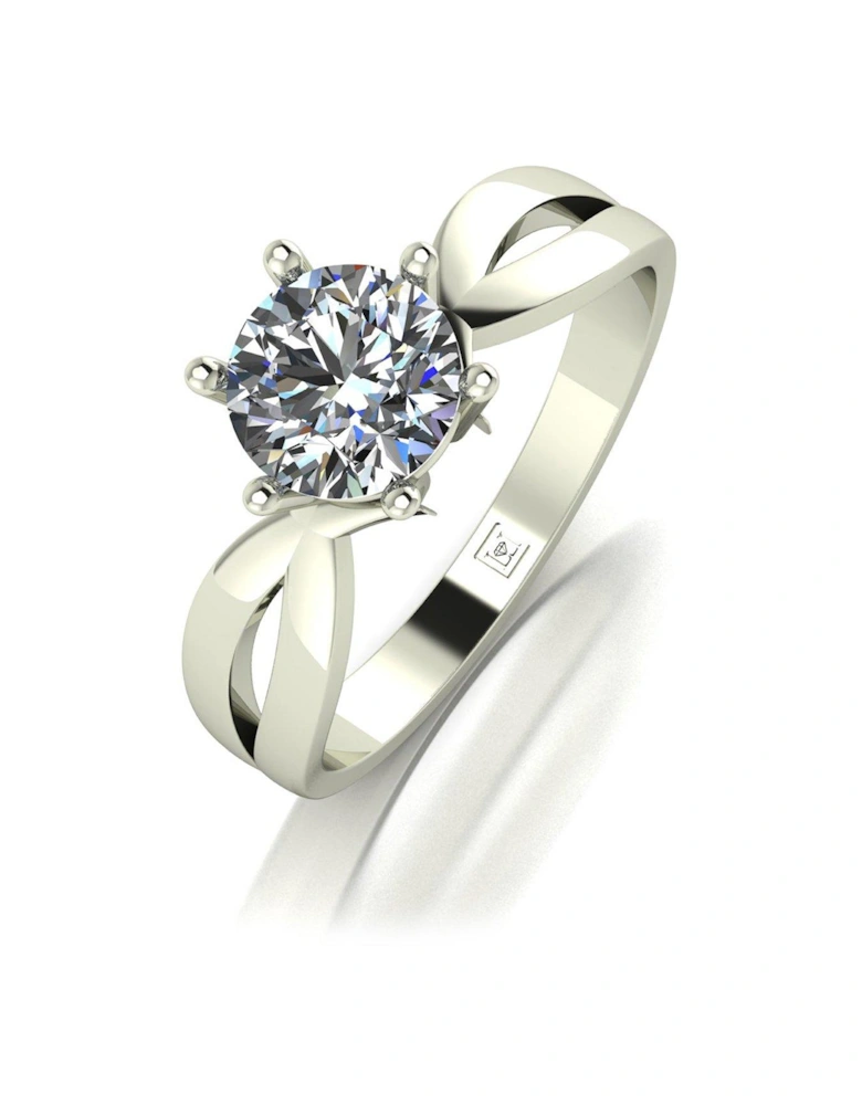 LADY LYNSEY 9CT WHITE GOLD 1.00ct SOLITAIRE RING