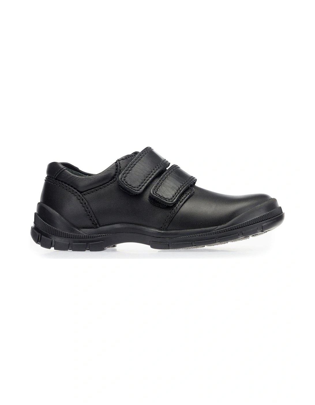 Engineer Vegan Double Riptape Boys School Shoes - Black, 2 of 1