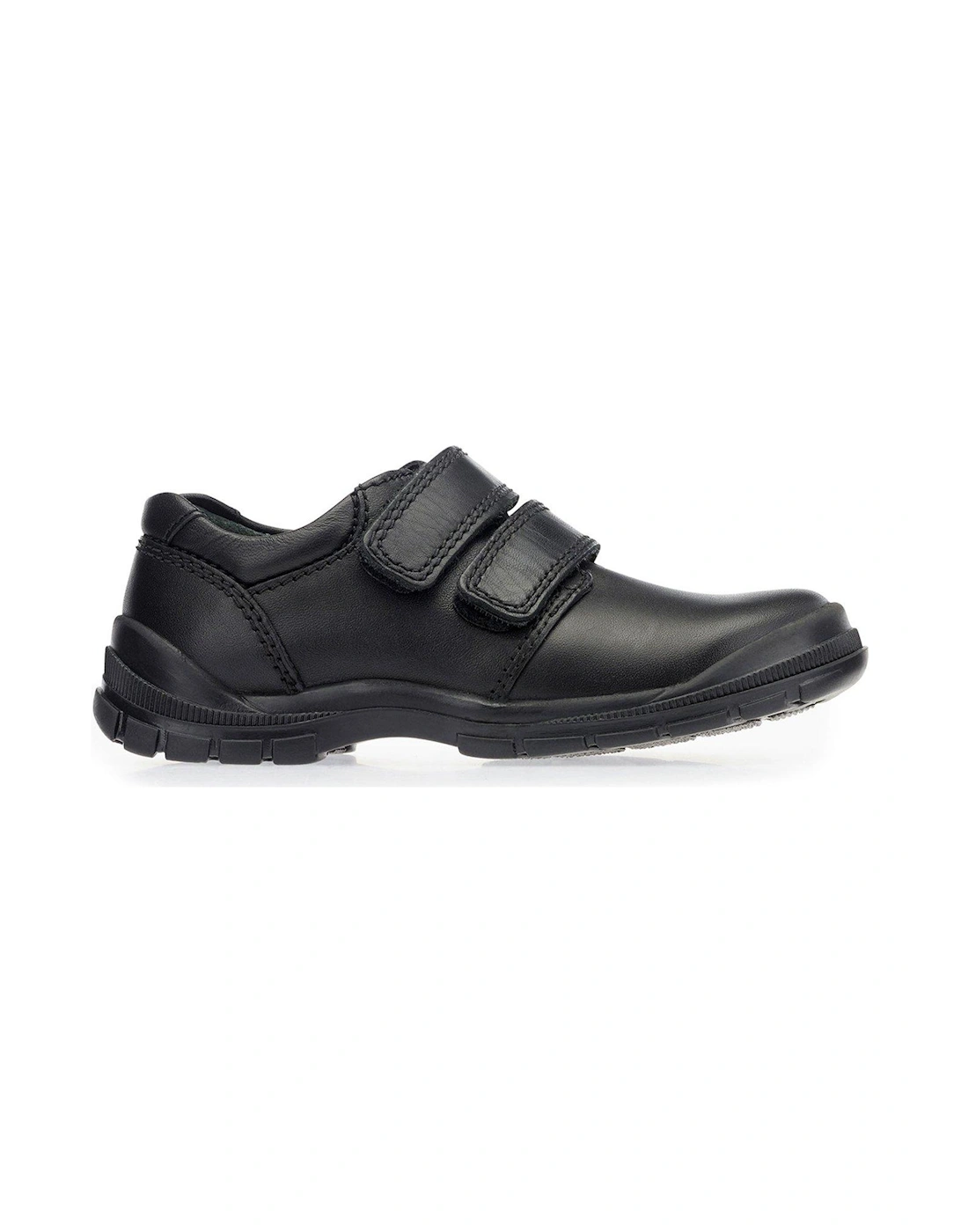 Engineer Vegan Double Riptape Boys School Shoes - Black, 5 of 4