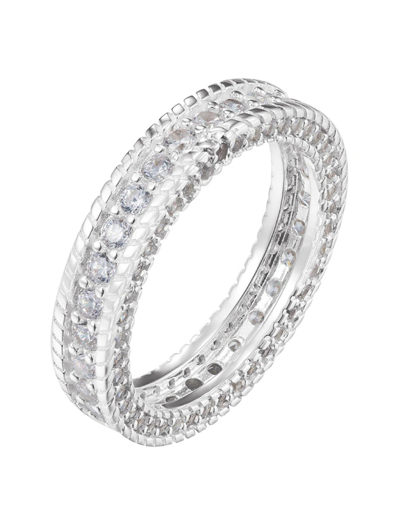 Sterling Silver & Cubic Zirconia Eternity Ring