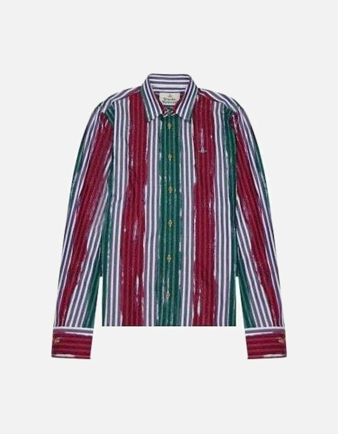 Men's Painted Stripe Shirt Multi-Coloured, 2 of 1