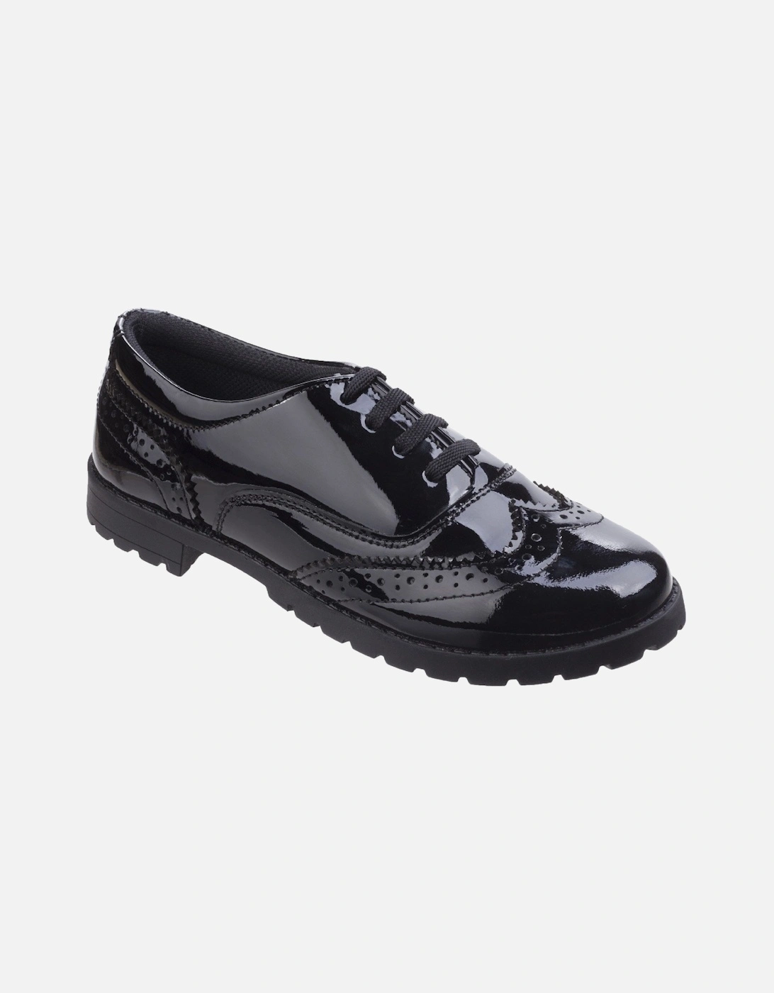 Girls Eadie Patent Leather School Shoes, 5 of 4