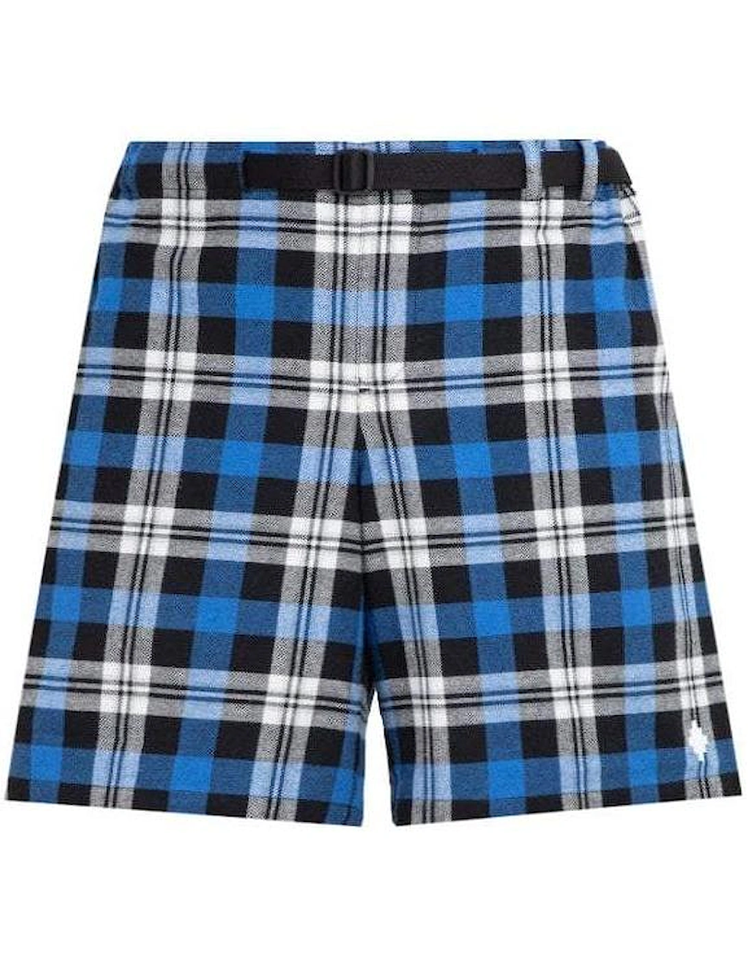 Men's Checked Belt Shorts Blue, 4 of 3