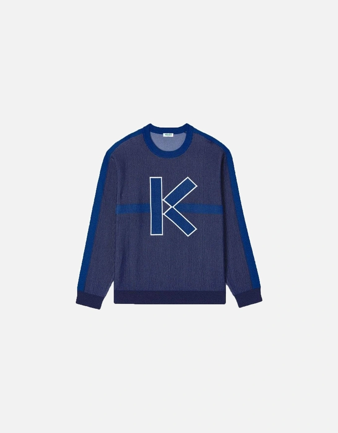 Men's "K" Jacquard Knitwear Blue, 3 of 2