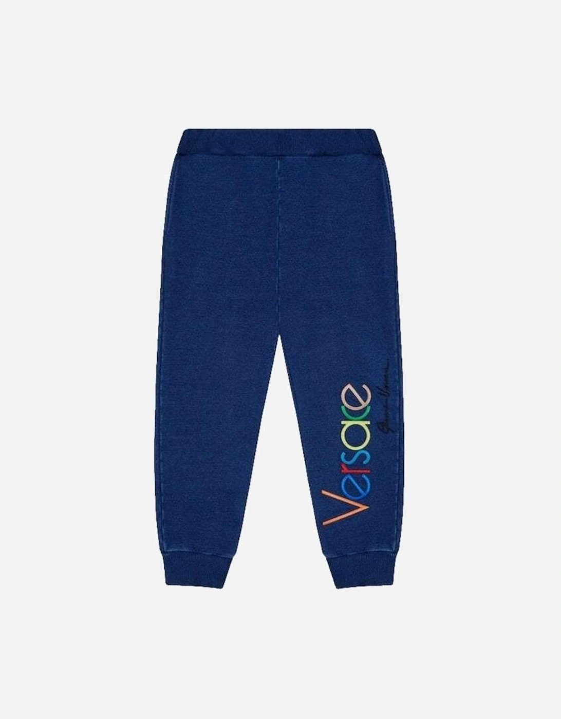 Boys Embroidered Joggers Blue, 4 of 3