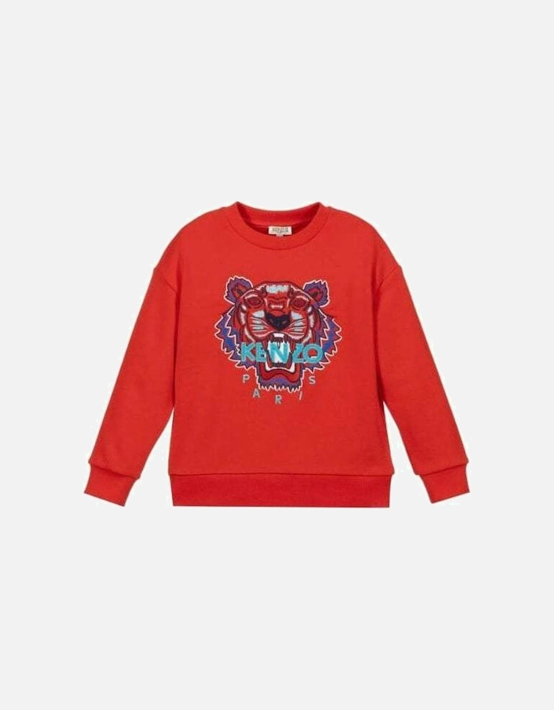 Boys Tiger Sweater Red, 2 of 1