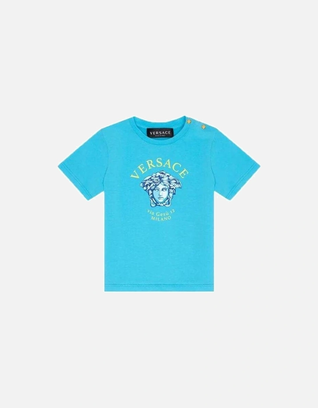 Baby Boys Medusa Logo T-Shirt Blue, 4 of 3