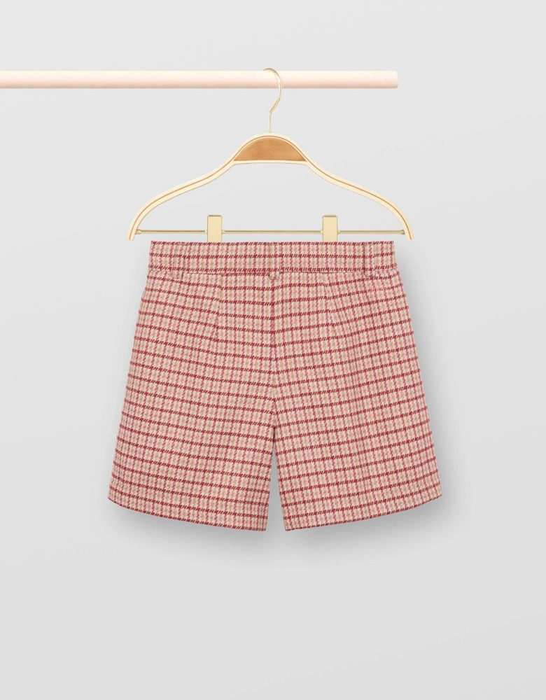 Girls Blush Check Shorts