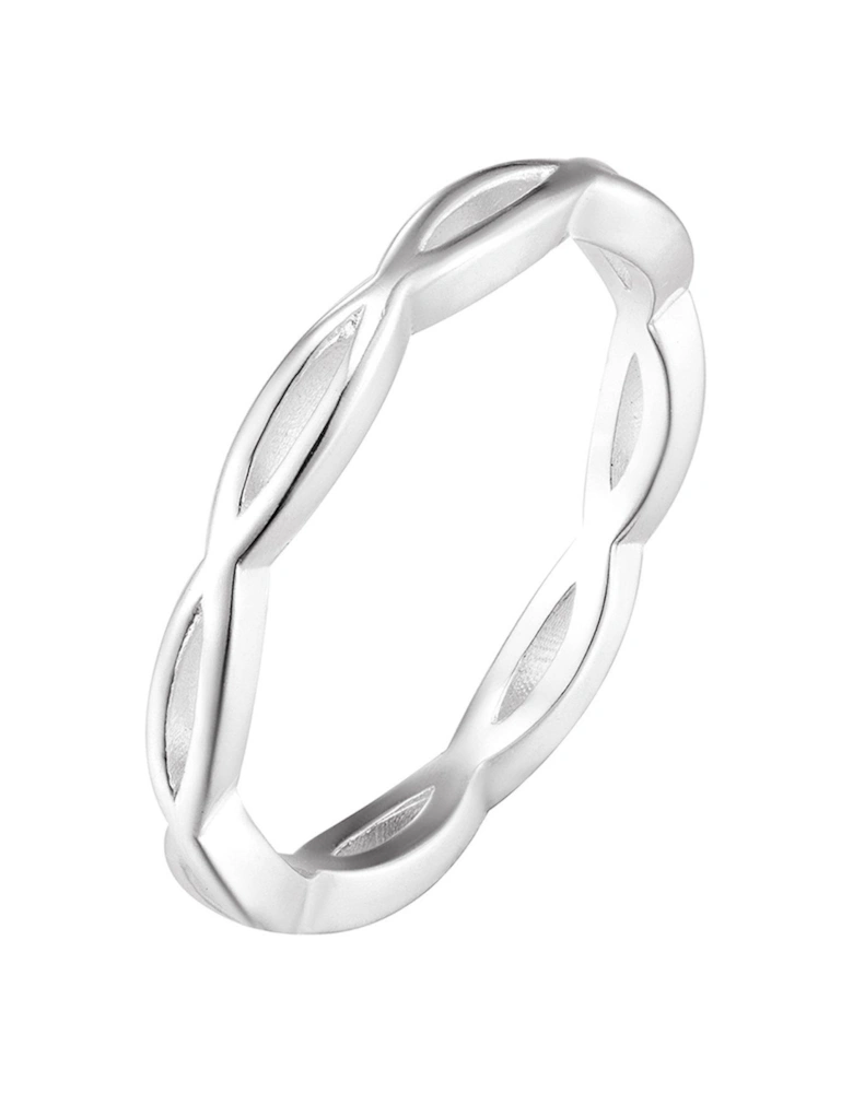 Sterling Silver Textured Twist Dress Ring
