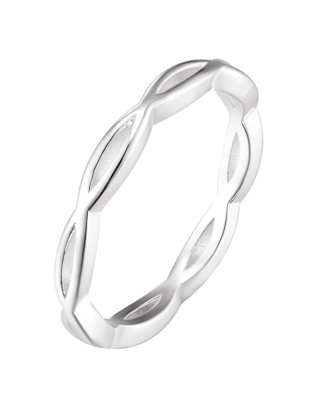 Sterling Silver Textured Twist Dress Ring, 2 of 1