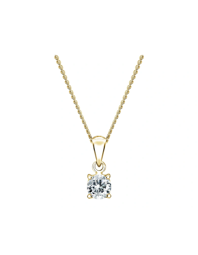 Sylvia 9ct Yellow Gold 0.25ct Lab Grown Diamond Pendant Necklace