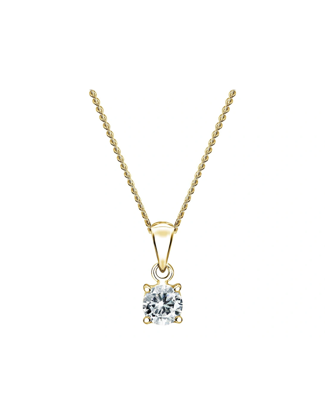 Sylvia 9ct Yellow Gold 0.25ct Lab Grown Diamond Pendant Necklace, 2 of 1