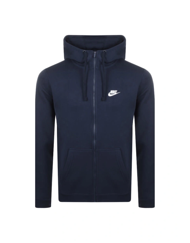 Full Zip Club Hoodie Navy