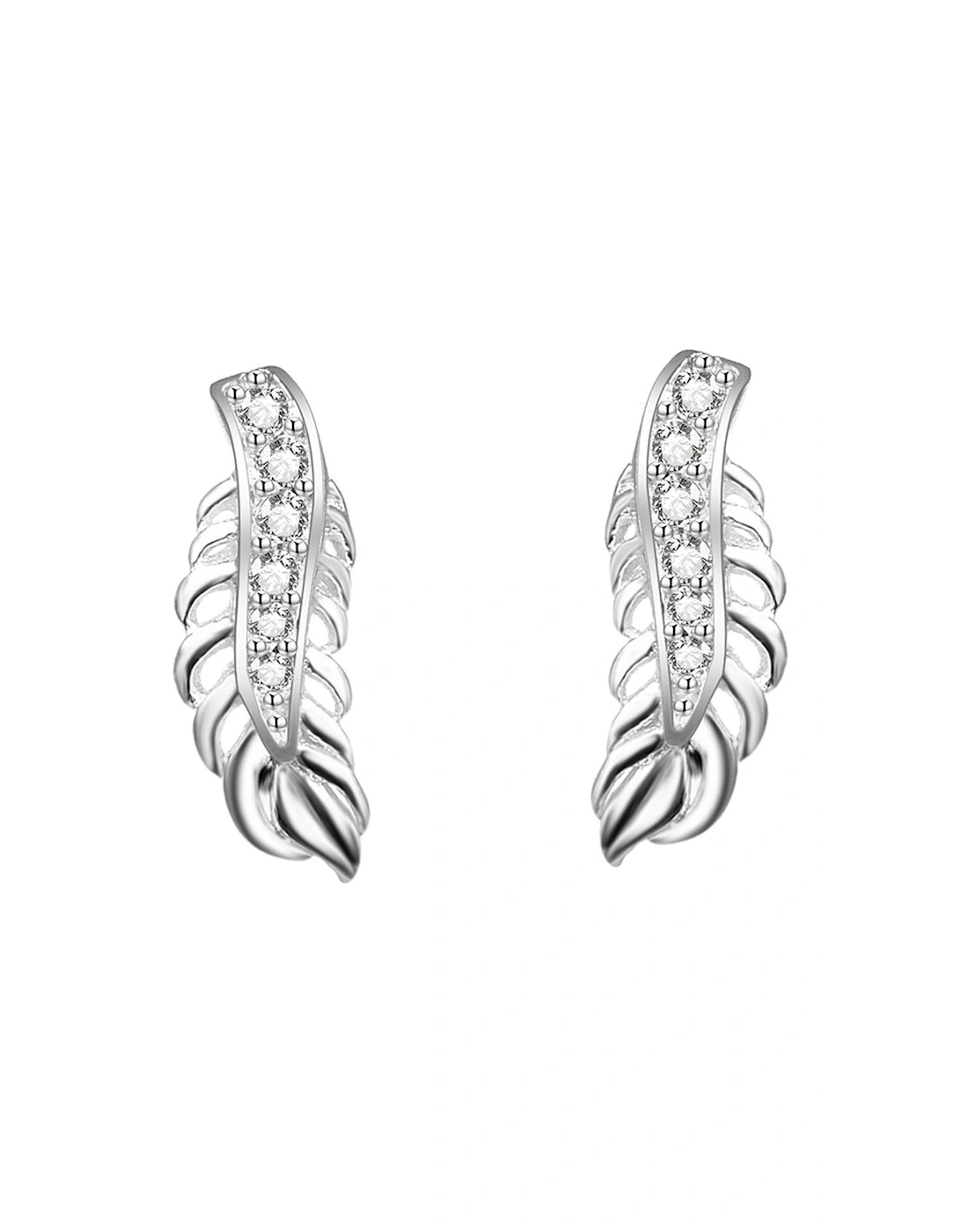 Sterling Silver Feather Earrings, 2 of 1