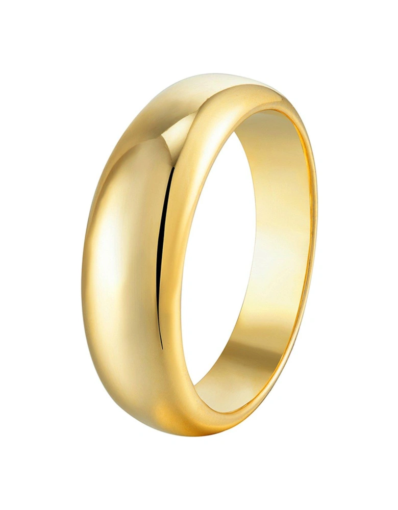 18CT Gold Plated Sterling Silver Chunky Statement Ring
