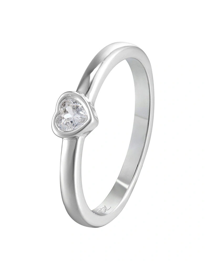 Sterling Silver CZ Heart Ring