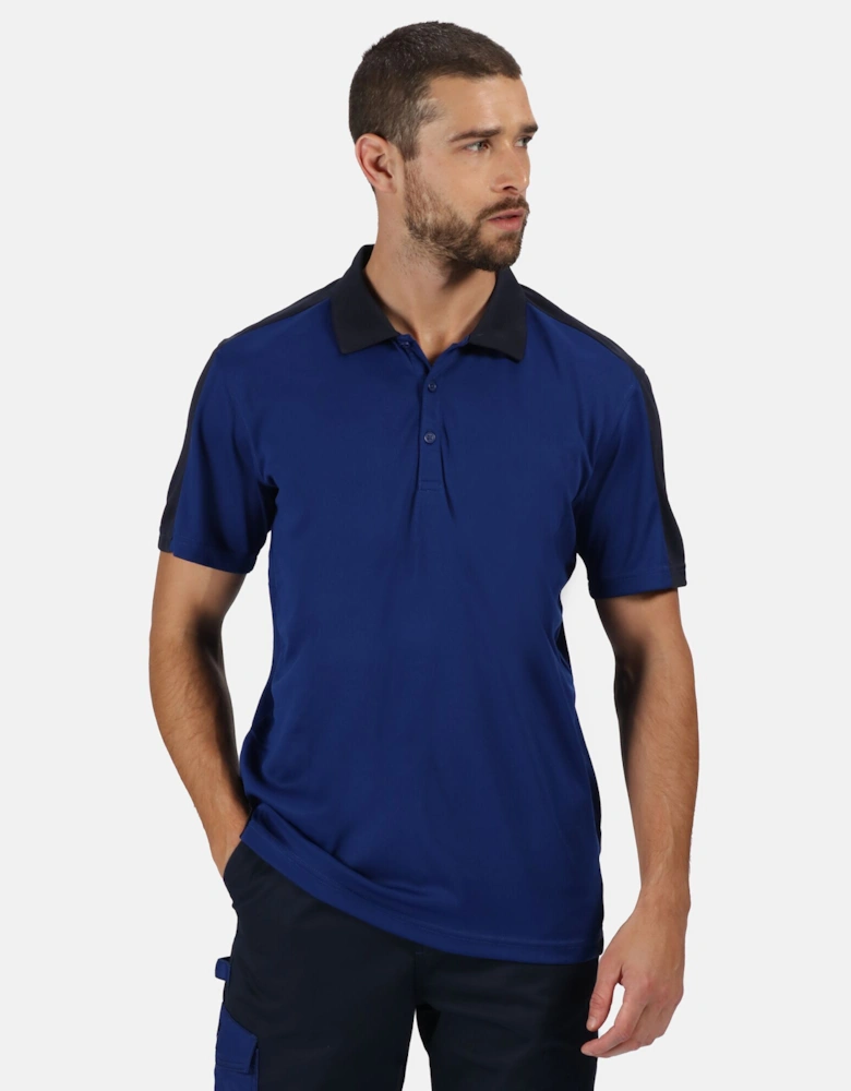 Mens Contrast Coolweave Polo Shirt