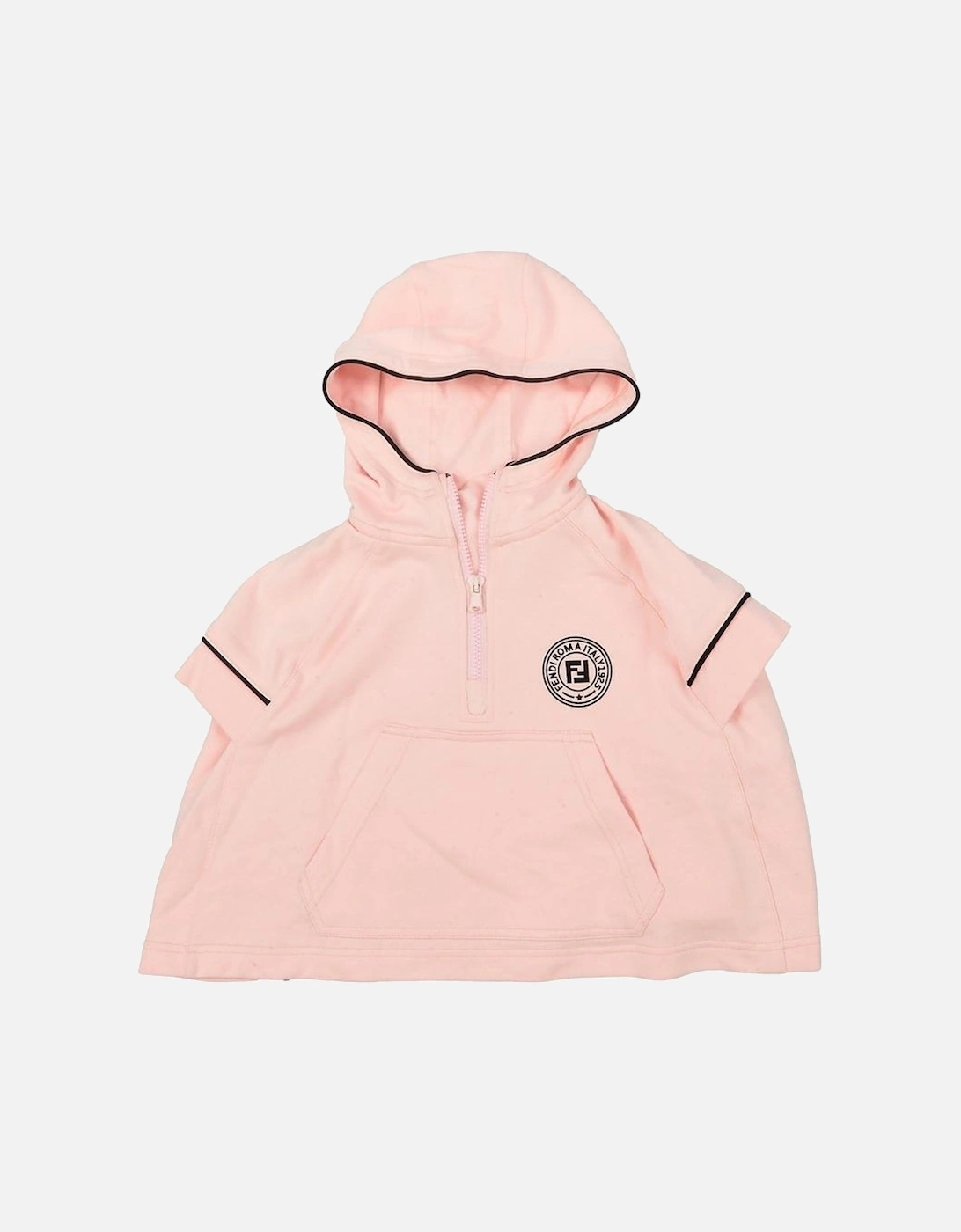 Girls Pink Jersey Hooded top, 4 of 3