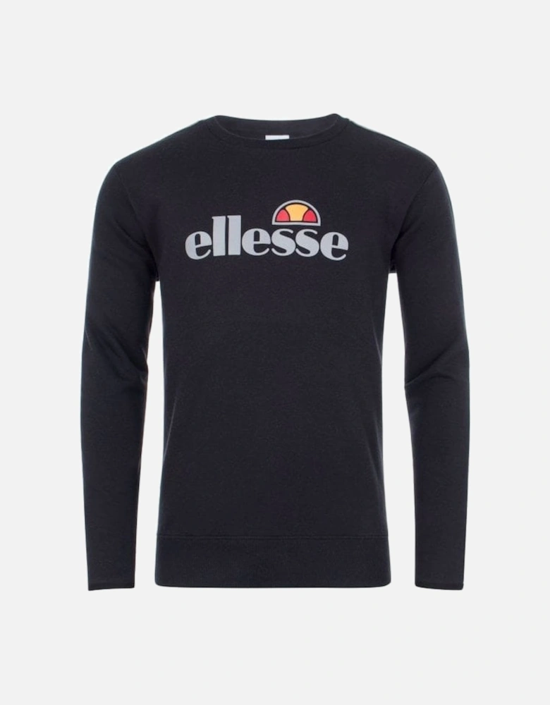 Leeti 2 Crew Neck Reflective Logo Black Sweatshirt