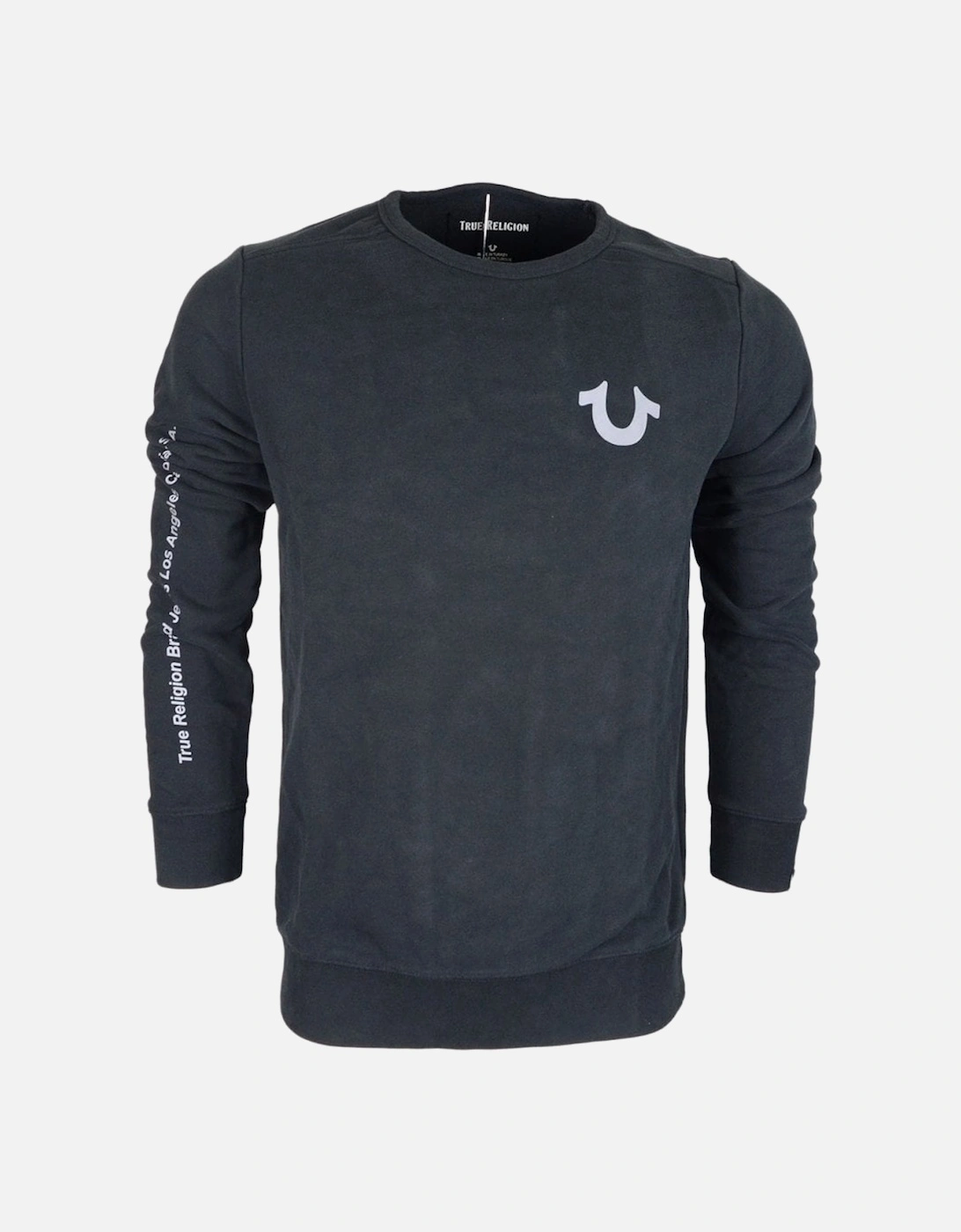 Reflective Crew Neck Black Sweatshirt, 3 of 2