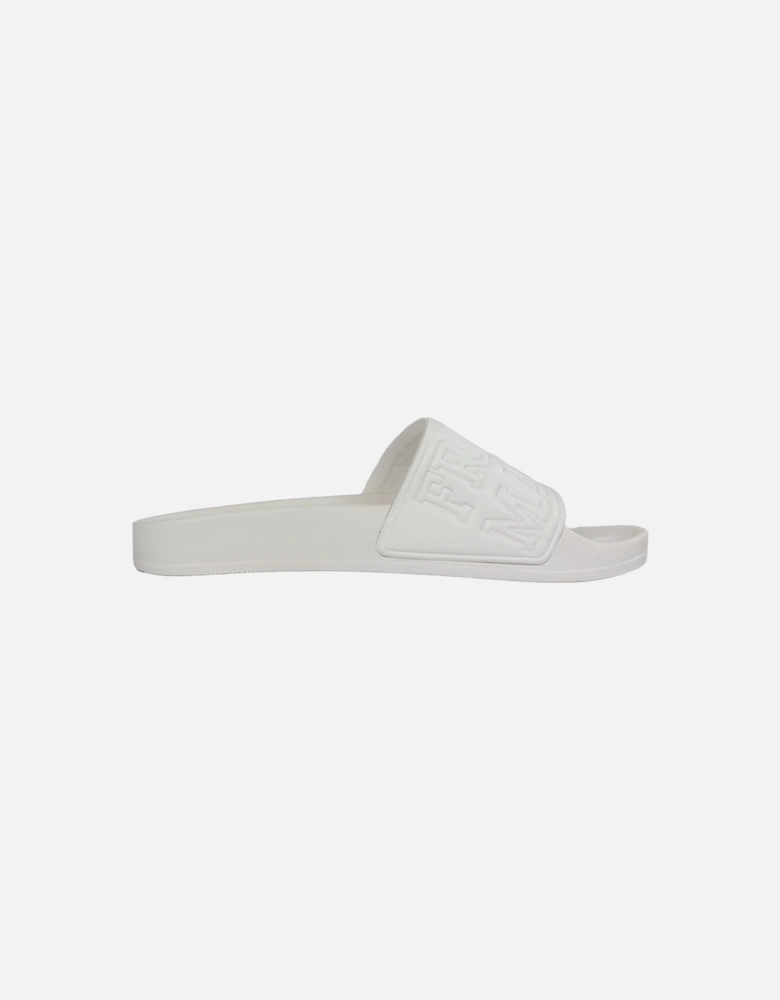 UA985 Unisex Rubber White Sliders