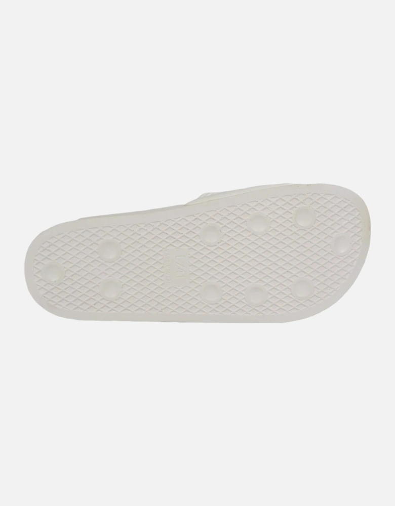 UA985 Unisex Rubber White Sliders