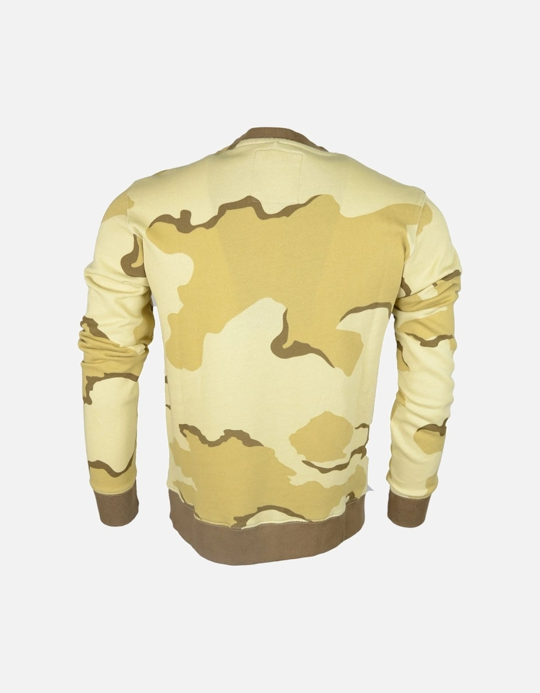 MF281 Round Neck Printed Logo Desert Camo Sweatshirt