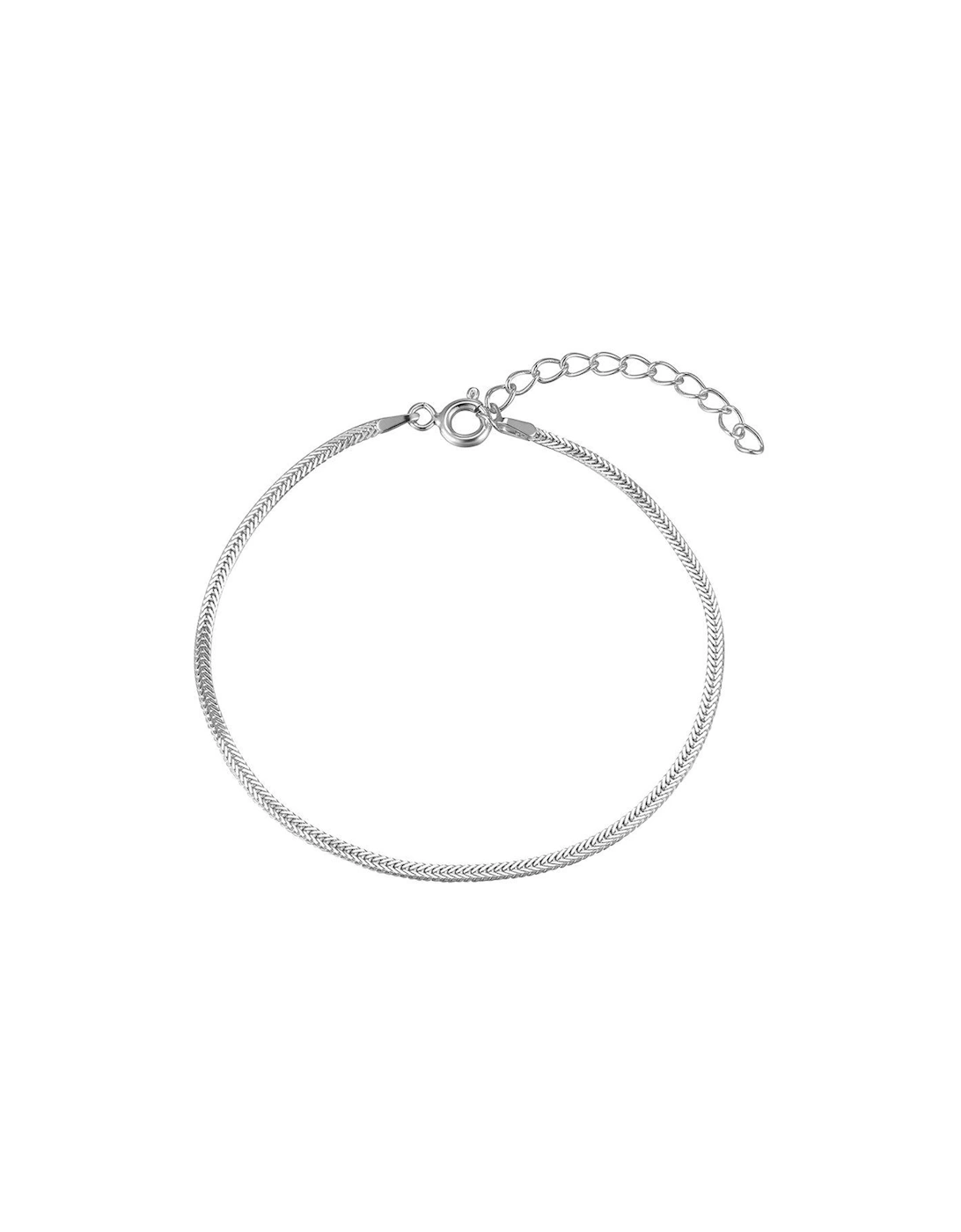 Sterling Silver Foxtail Chain Adjustable Bracelet, 3 of 2