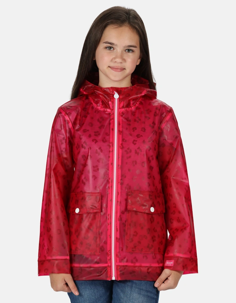 Childrens/Kids Hallow Animal Print Hooded Raincoat