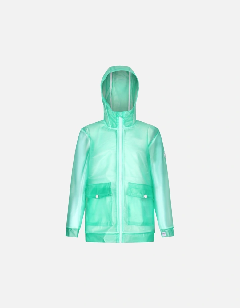 Childrens/Kids Hallow Transparent Hooded Waterproof Jacket