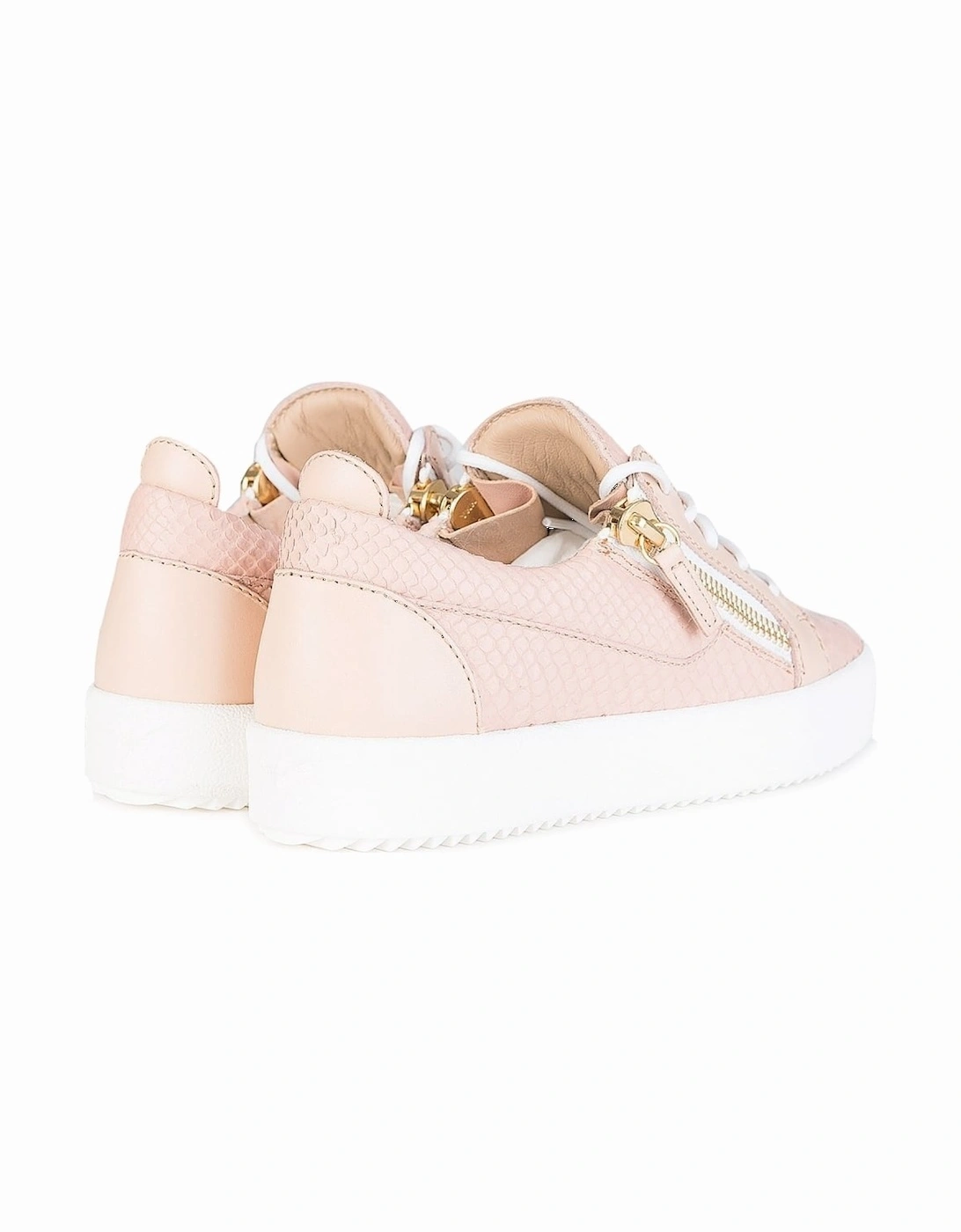 Womens Mock Croc Pink Sneakers