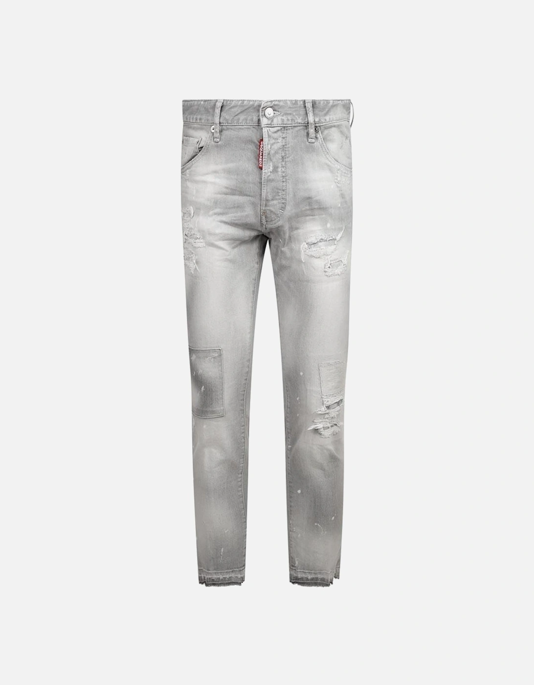 Men's Patchwork Skinny Jeans Grey, 2 of 1