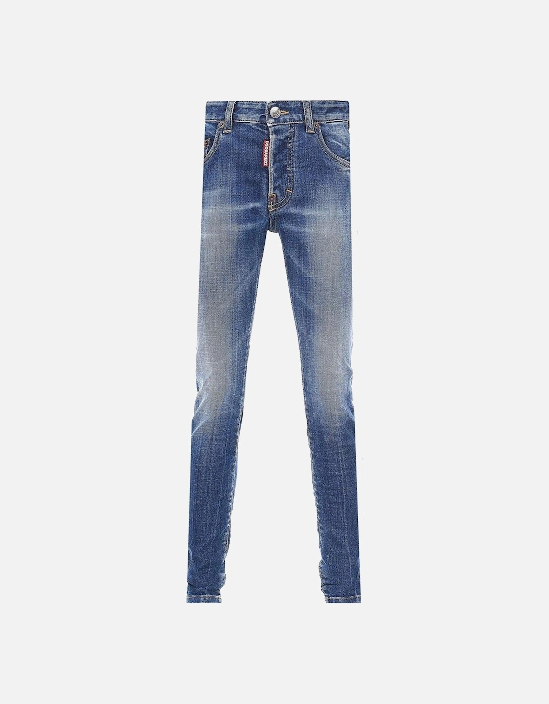 Boys Faded Skinny Jeans Blue, 3 of 2