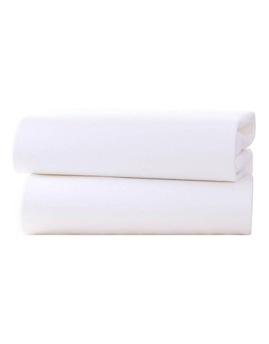 Pack of 2 Fitted Cot Sheets - White, 3 of 2